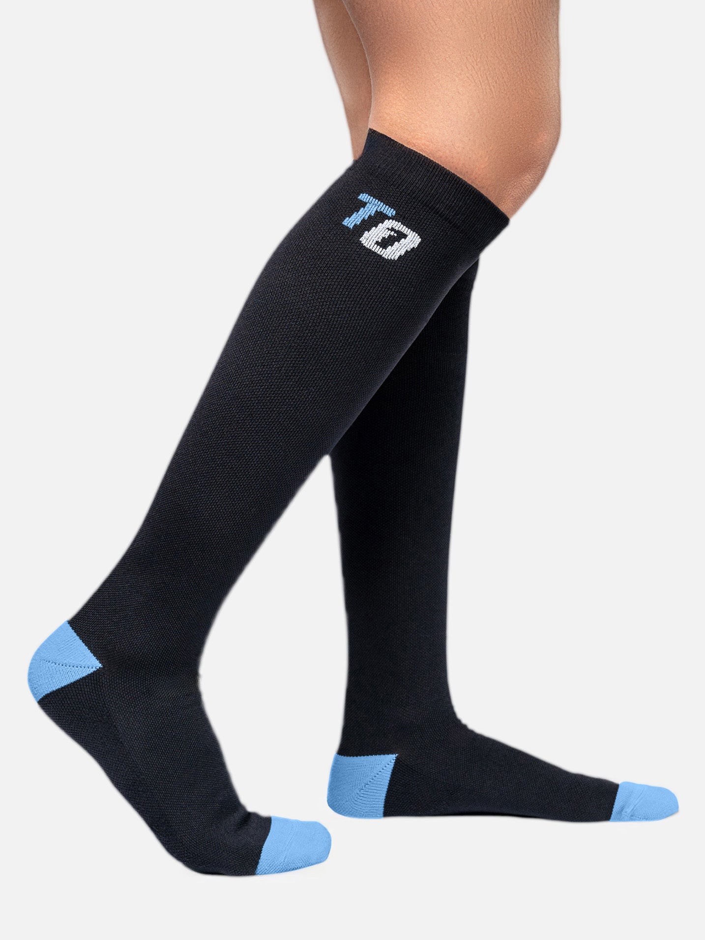 TierOne 20-30 mmhg Compression Socks for Women and Men (Black & Blue) - TierOne Compression