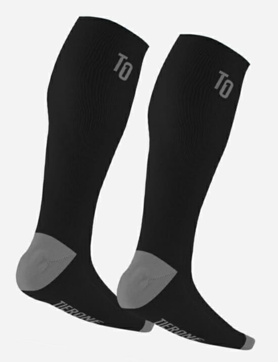 20-30 mmHg | Knee High Compression Sock | Black & Gray - TierOne Compression