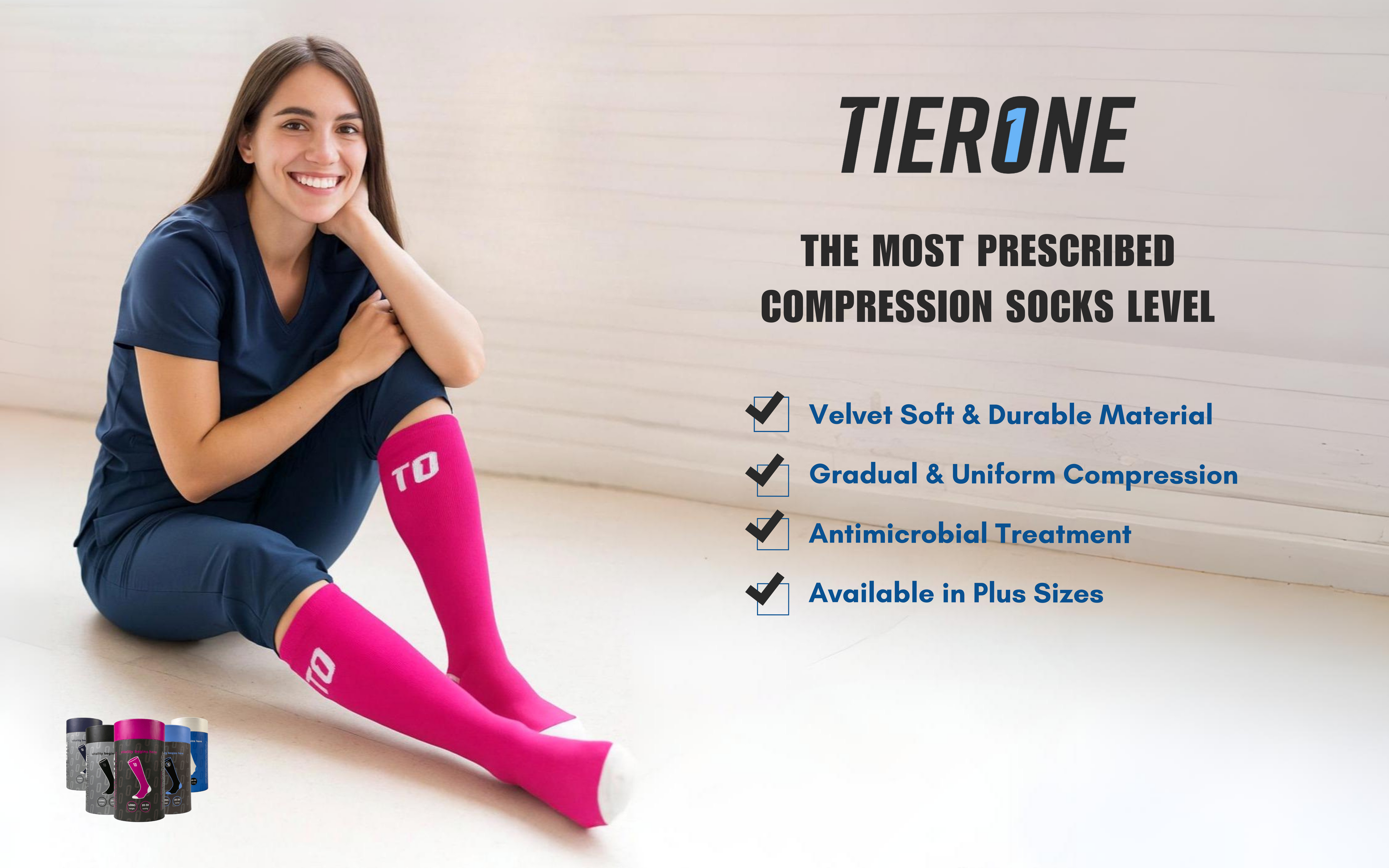TierOne Compression 20 30 compression Socks 
